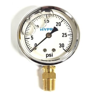 GG30, 2-1/2" LIQUID FILLED PRESSURE GAUGE 30 PSI