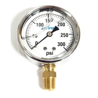 GG300, 2-1/2" LIQUID FILLED PRESSURE GAUGE 300 PSI