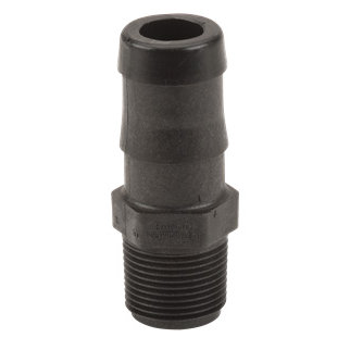 HB075-100, 3/4" MPT X 1" HOSE BARB