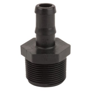 HB125-075, 1-1/4" MPT X 3/4" HOSE BARB