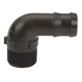 HB150-90, 1-1/2" MPT X 1-1/2" 90° HOSE BARB ELBOW