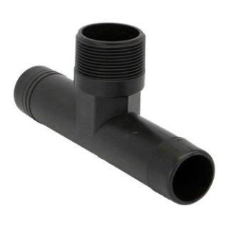 HBT150-150, 1-1/2" MPT INLET X 1-1/2" HOSE BARB TEE