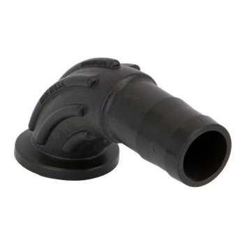M100125BRBSWP90, M100 90° FLANGE SWEEP X 1-1/4" HOSE BARB