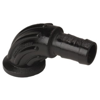 M100BRBSWP90, M100 90° FLANGE SWEEP X 1" HOSE BARB