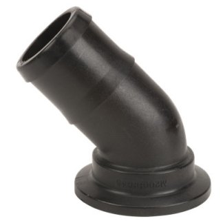 M220BRB45, M220 FLANGE X 2" 45° HOSE BARB ELBOW