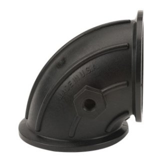 M300SWPG90, M300 90° FLANGE SWEEP X M300 FLANGE COUPLING WITH 1/4" FPT GAUGE PORT