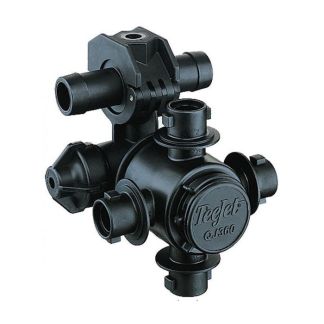 QJ364C-750-2-NYB, 4 OUTLET NOZZLE BODY WITH 3/4" DOUBLE HOSE BARB