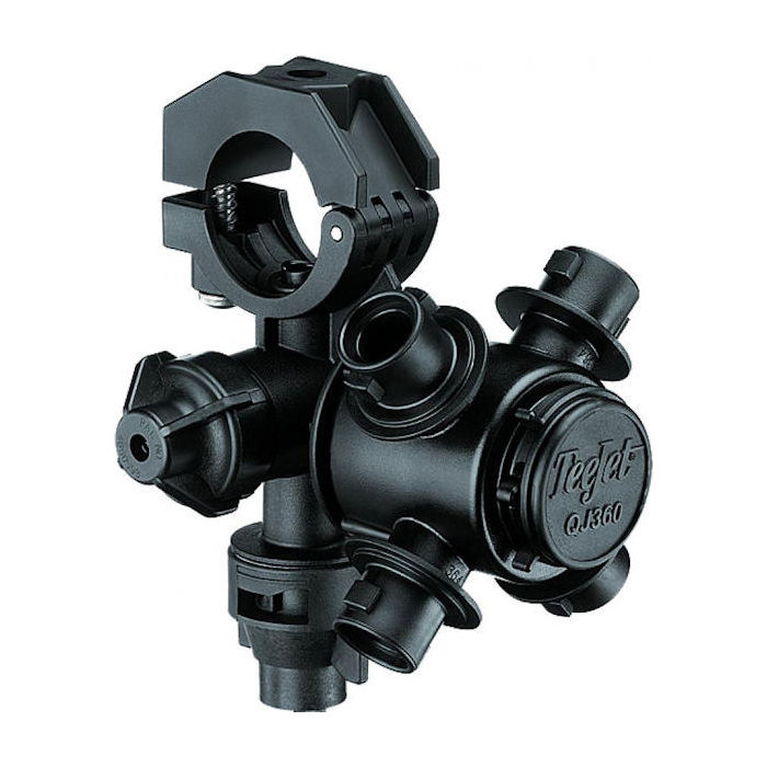 QJ364F-1-NYB, 4 OUTLET NOZZLE BODY WITH FERTILIZER OUTLET FOR 1" PIPE