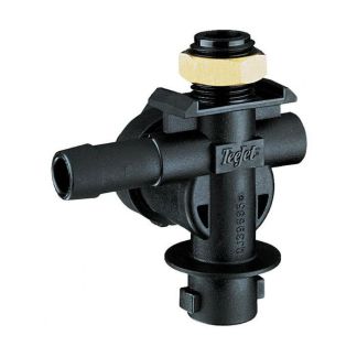 QJ39685-1L-500-NYB, SINGLE OUTLET X 1/2" LEFT BARB NOZZLE BODY WITH 11/16" THREADED MOUNT