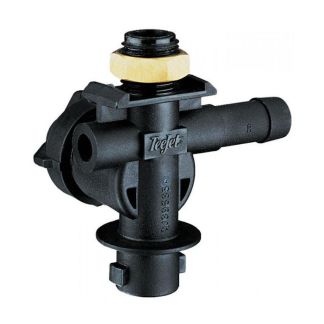 QJ39685-1R-500-NYB, SINGLE OUTLET X 1/2" RIGHT BARB NOZZLE BODY WITH 11/16" THREADED MOUNT