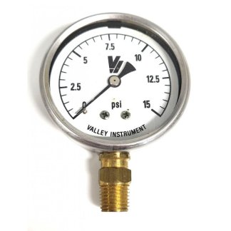 SG15, 2-1/2" PRESSURE GAUGE 15 PSI