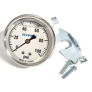 WGG100C, 2-1/2" LIQUID FILLED PRESSURE GAUGE 100 PSI REAR CENTER MOUNT