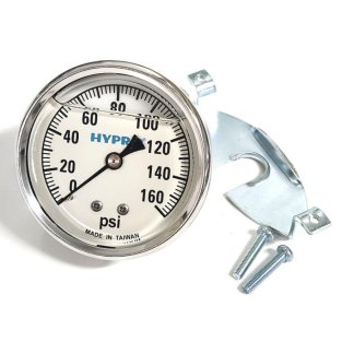 WGG160C, 2-1/2" LIQUID FILLED PRESSURE GAUGE 160 PSI REAR CENTER MOUNT