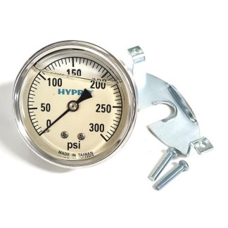 WGG300C, 2-1/2" LIQUID FILLED PRESSURE GAUGE 300 PSI REAR CENTER MOUNT