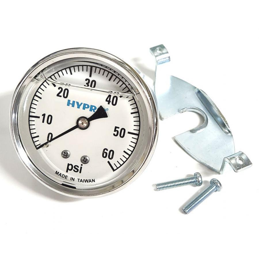 WGG60C, 2-1/2" LIQUID FILLED PRESSURE GAUGE 60 PSI REAR CENTER MOUNT