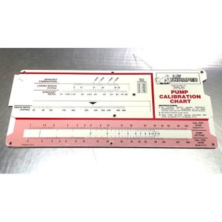 01582, SLIDE CHART, PUMP SETTING, LIL THUMPER