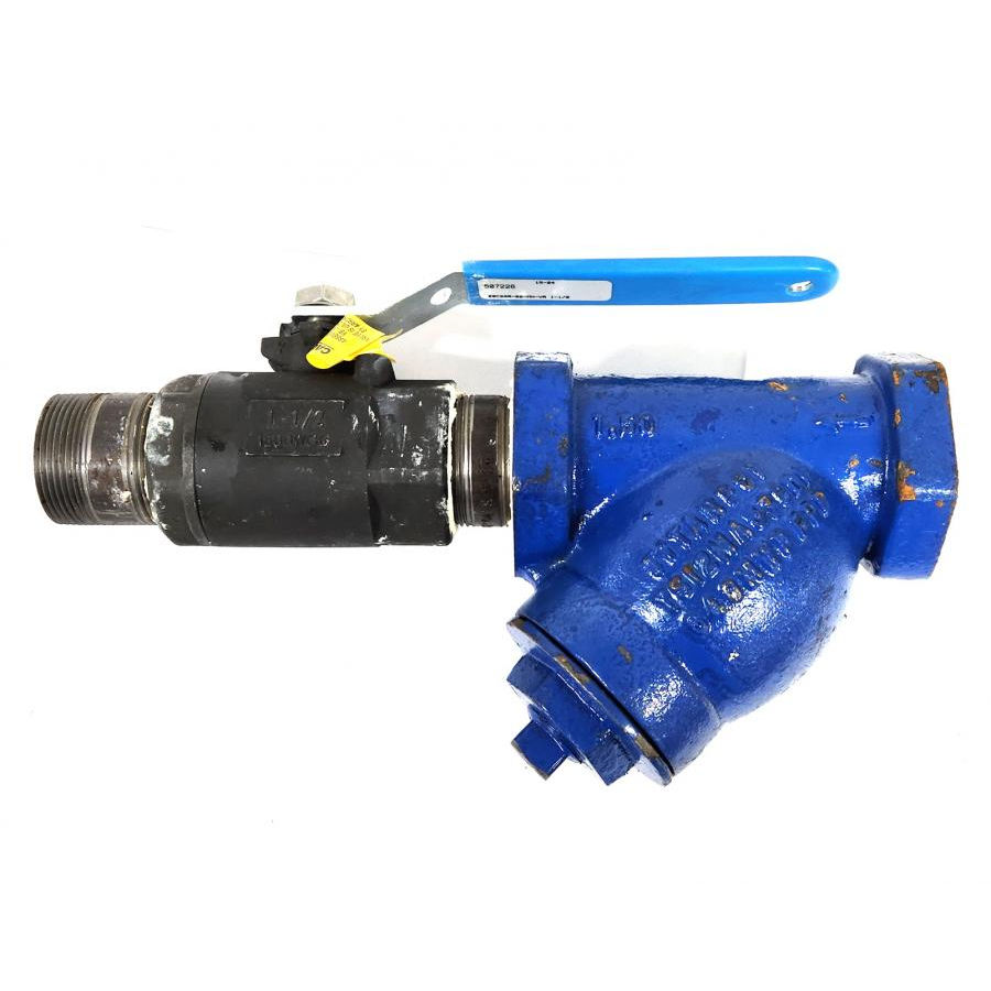 063-0173-309, 1-1/2" STRAINER WITH FILTER AND VALVE FOR NH3