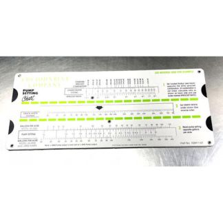 105913-91, PUMP SETTING SLIDE CHART, LM-2450, LM-4950, L-4900