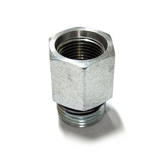 SAE10M-8F, HYDRAULIC ADAPTER FITTING, 10 O-RING MALE X 8 O-RING FEMALE