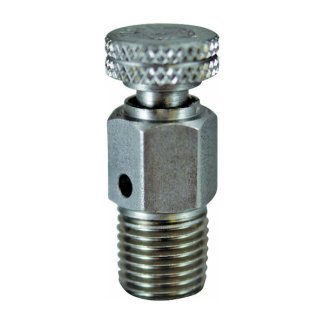 111410 / A1911, BLEEDER VALVE, ROUND KNURLED HANDLE 1/4" MNPT