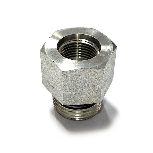 SAE12M-8F, HYDRAULIC ADAPTER FITTING, 12 O-RING MALE X 8 O-RING FEMALE