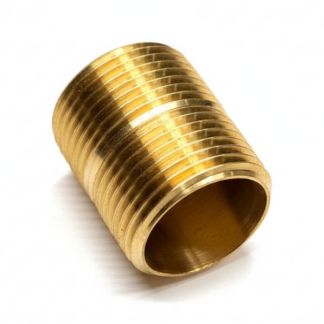 M14-SHB, 1/4" MPT X 1/4" MPT CLOSE NIPPLE BRASS