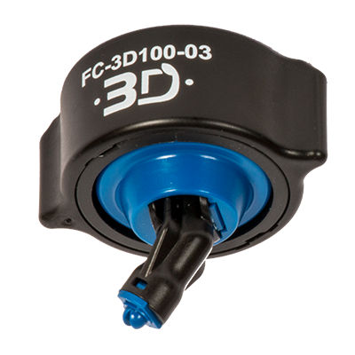 FC-3D100-03, SIZE 03 100° HYPRO 3D FASTCAP SPRAY TIP NOZZLE BLUE