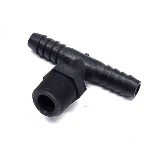 40302-00, 3/8" DOUBLE HOSE SHANK TEE X 3/8" MPT