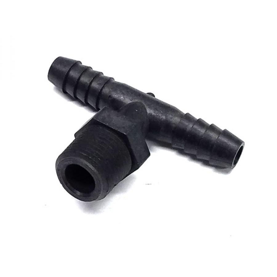 40302-00, 3/8" DOUBLE HOSE SHANK TEE X 3/8" MPT