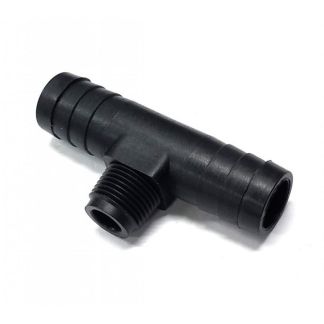 40312-00, 3/4" DOUBLE HOSE SHANK TEE X 3/8" MPT