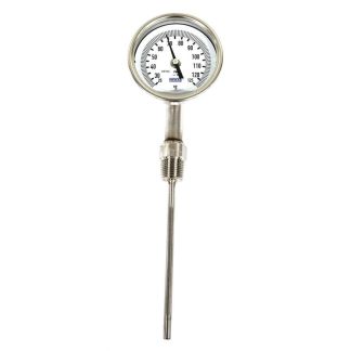 417-0001-009, TEMPERATURE GAUGE / THERMOMETER 1/2" NPT BOTTOM THREAD