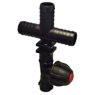 4241N-B121T, SINGLE OUTLET X 3/8" BARB CROSS SIDE DIAPHRAGM