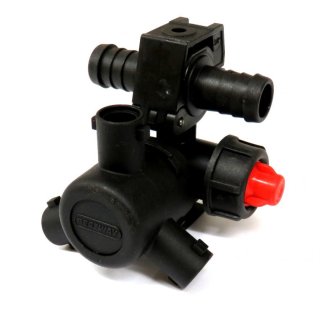 4263N-B323D, 3 OUTLET NOZZLE BODY WITH 3/4" DOUBLE HOSE BARB