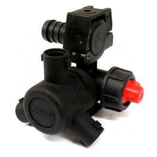 4263N-B323S, 3 OUTLET NOZZLE BODY WITH 3/4" SINGLE HOSE BARB