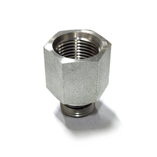 SAE8M-10F, HYDRAULIC ADAPTER FITTING, 8 O-RING MALE X 10 O-RING FEMALE