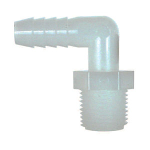 EL100 NYLON ELBOW 1" MPT X 1" HOSE BARB