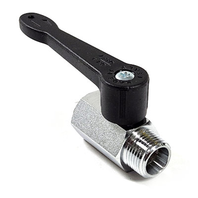 90FML12, 1/2" MPT X 1/2" FPT CHROME PLATED BRASS MICROVALVE WITH LONG HANDLE