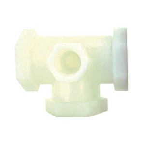 GTT3418 NYLON TEE 3/4" FPT W/ 1/8" FPT GAUGE PORT