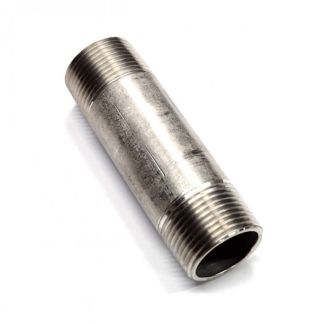 7M14-6, 1/4" MPT X 1/4" MPT X 6" LONG NIPPLE STAINLESS STEEL