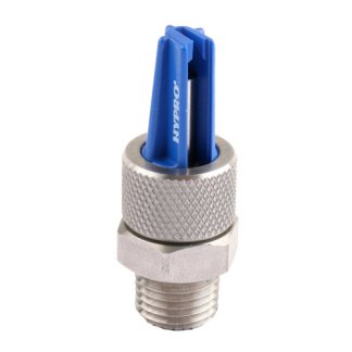 XT020, BOOM XTENDER NOZZLE 1/4" MPT STAINLESS BLUE