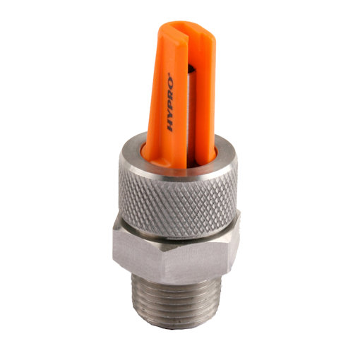 XT043, BOOM XTENDER NOZZLE 3/8" MPT STAINLESS ORANGE