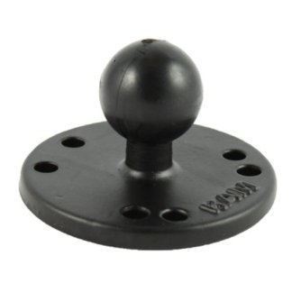 B202U, 1" BALL WITH ROUND ALUMINUM PLATE