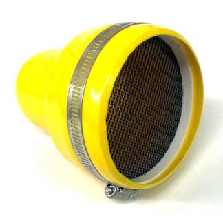 FM9001, YELLOW FOAM BOOT W/SCREEN, FITS OVER 2" RIBBED HOSE