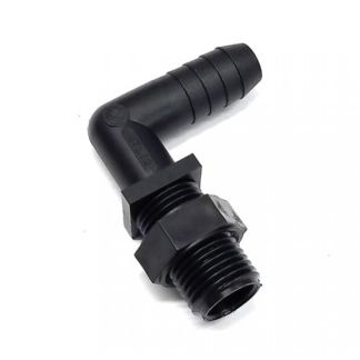 NTL12P, 1/2" ELBOW BARB X 11/16" NOZZLE THREAD