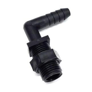 NTL38P, 3/8" ELBOW BARB X 11/16" NOZZLE THREAD