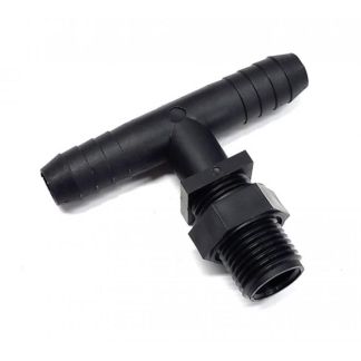 NTT12P, 1/2" TEE BARB X 11/16" NOZZLE THREAD
