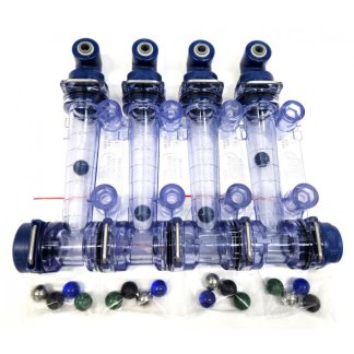 SMSS4-PE14, VISAGAUGE II KIT OF 4 LIQUID COLUMNS, 1/2" FNPT INLET X 1/4" PTC OUTLET